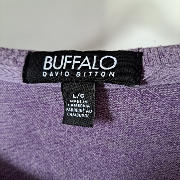 Buffalo D.B | Purple camo light wash crew neck long sleeved sweater - Picture 9 of 9